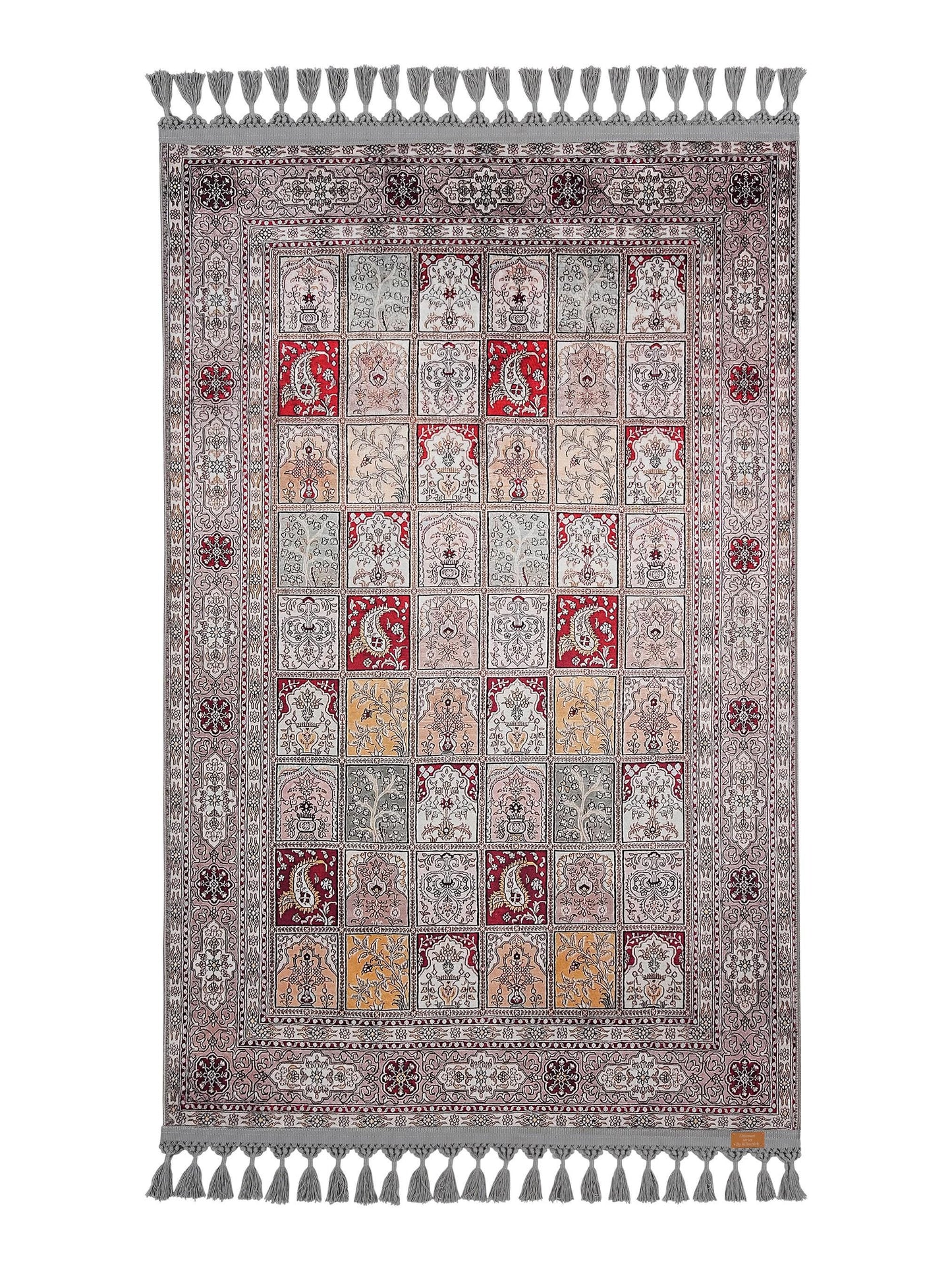Turkish Prayer Rug, Soft Muslim Prayer Mat, Ottoman Design