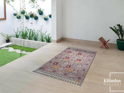Turkish Prayer Rug, Soft Muslim Prayer Mat, Ottoman Design