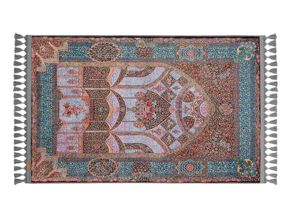 Turkish Prayer Rug, Ottoman Design Seccade, Soft Muslim Prayer Mat