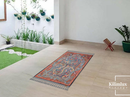 Turkish Prayer Rug, Ottoman Design, Soft Muslim Prayer Mat