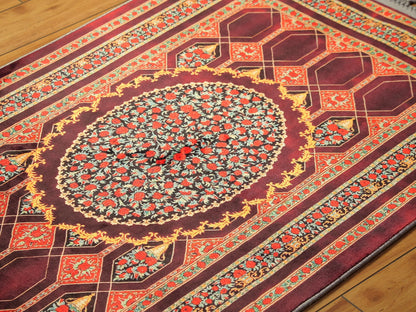 Turkish Prayer Rug, Ottoman Design, Soft Muslim Prayer Mat