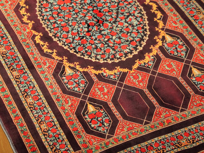 Turkish Prayer Rug, Ottoman Design, Soft Muslim Prayer Mat