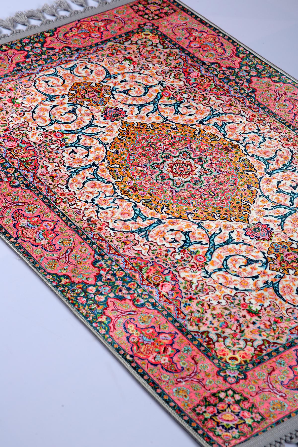 Turkish Prayer Rug, Ottoman Design, Soft Muslim Prayer Mat