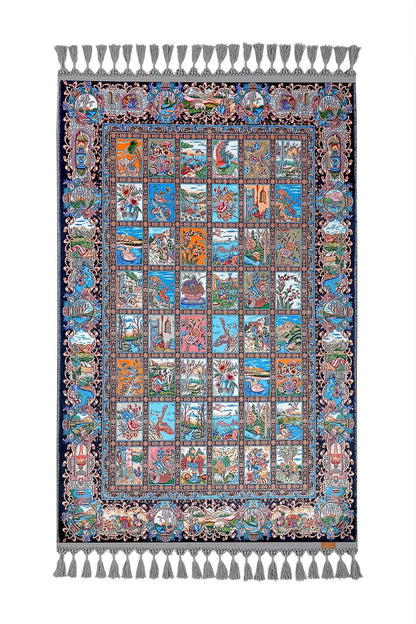 Turkish Prayer Rug, Soft Muslim Prayer Mat, Ottoman Design