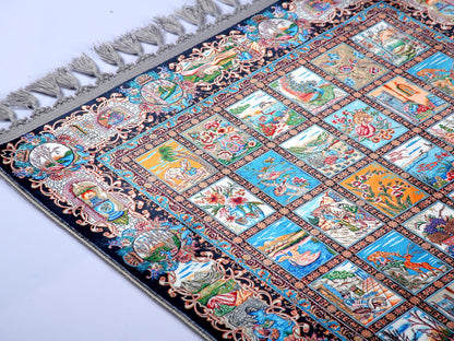 Turkish Prayer Rug, Soft Muslim Prayer Mat, Ottoman Design