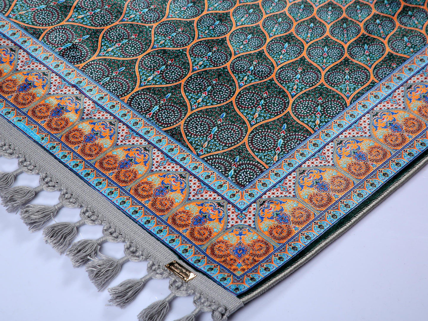 Turkish Prayer Rug, Traditional Ottoman Design, Soft Muslim Prayer Mat