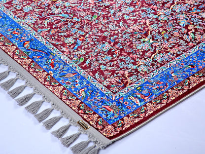 Turkish Prayer Rug, Soft Muslim Prayer Mat, Ottoman Design