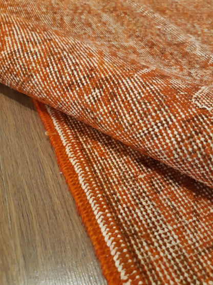 Vintage Turkish Wool Rug: Bohemian Anatolian Area Rug (3'8"x6'9")