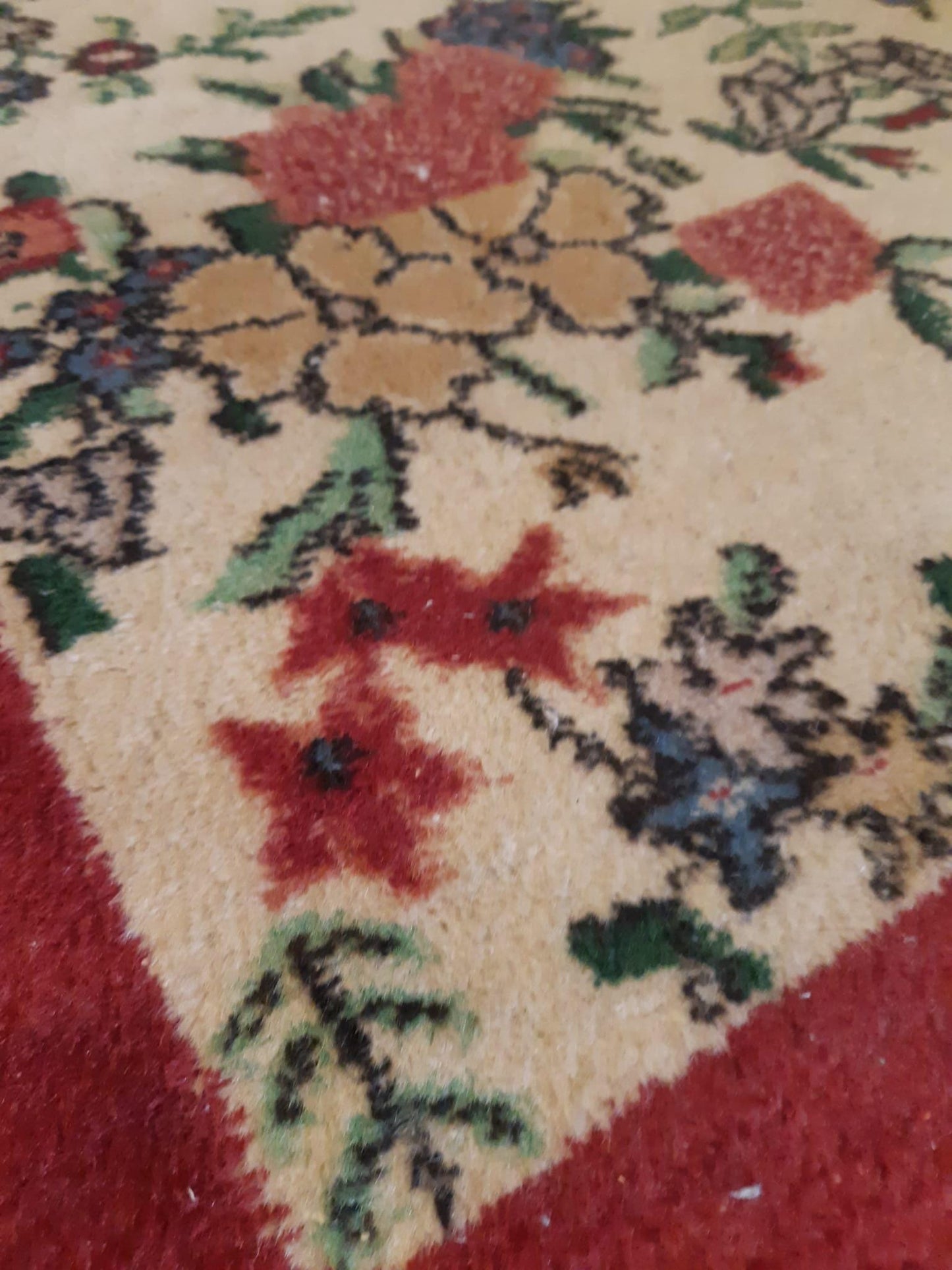 Vintage Turkish Wool Rug (3.8x6.9 ft): Handmade Anatolian Persian Design