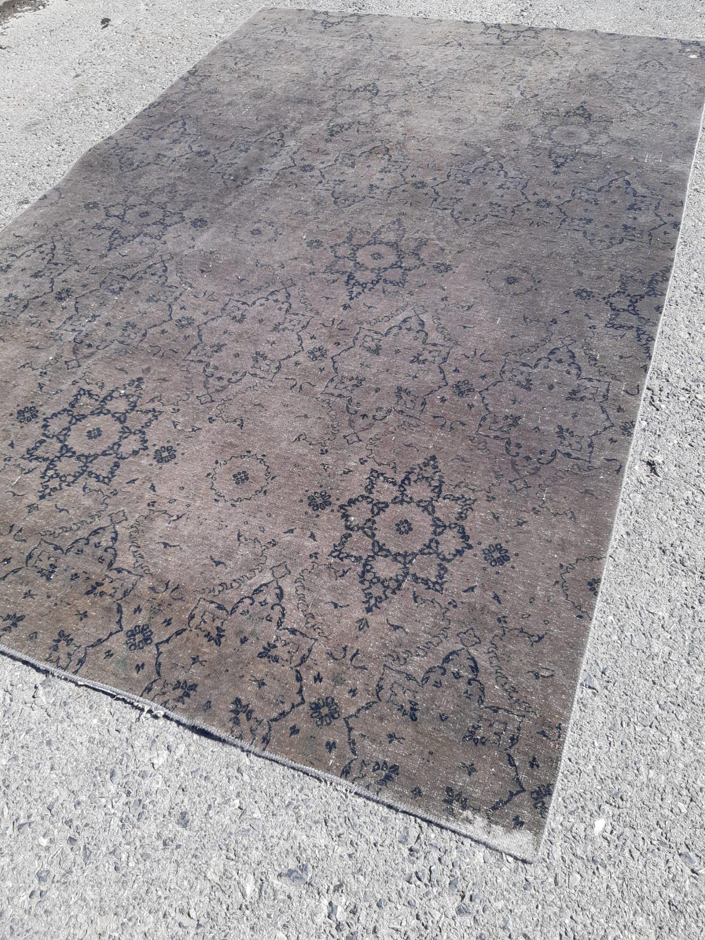 Vintage Turkish Wool Rug (4'9"x7'6") Anatolian Bohemian Area Rug