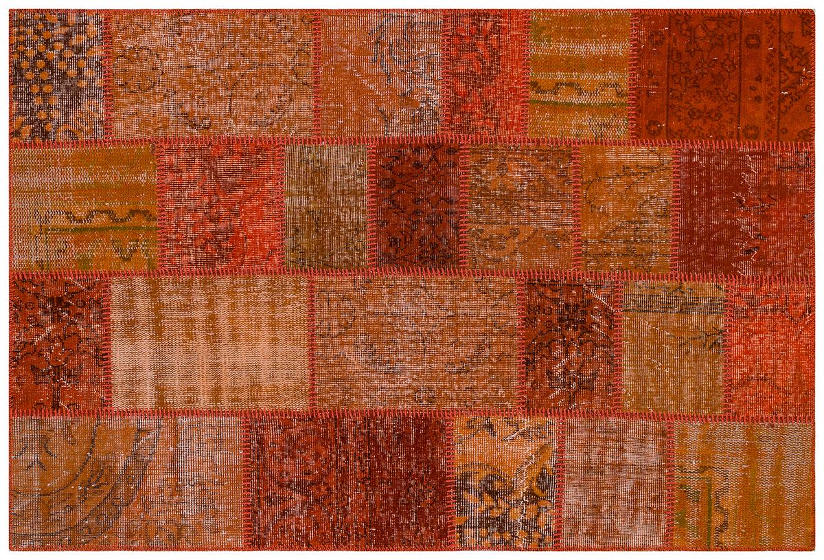 4x6, Handmade Wool Turkish Patchwork Rug – Vintage, Bohemian, One-of-a-Kind Area Rug