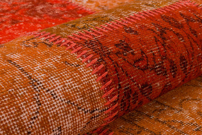 4x6, Handmade Wool Turkish Patchwork Rug – Vintage, Bohemian, One-of-a-Kind Area Rug