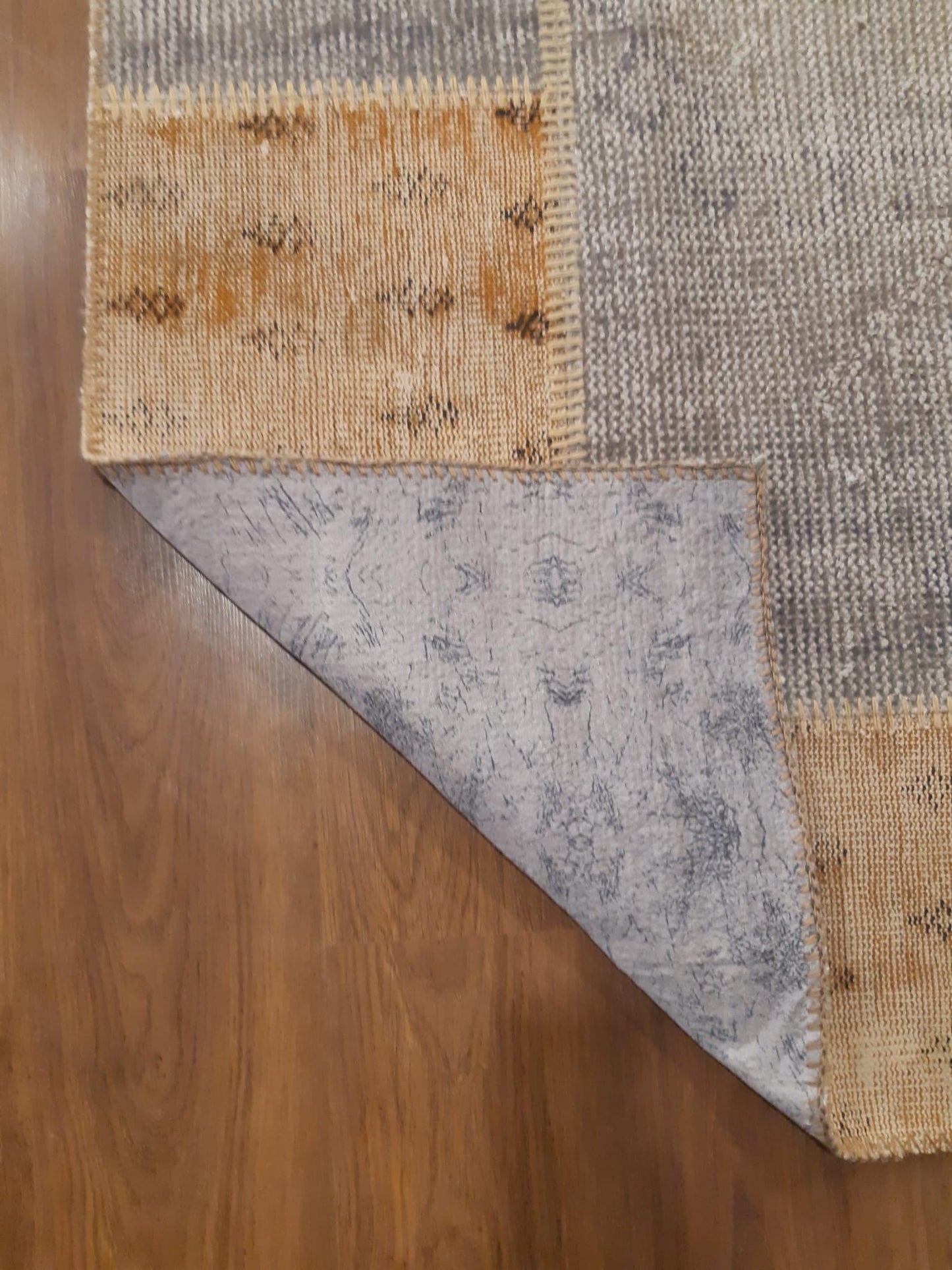 4.3x7.9, Handmade Wool Turkish Patchwork Rug – Vintage, Bohemian, One-of-a-Kind Area Rug