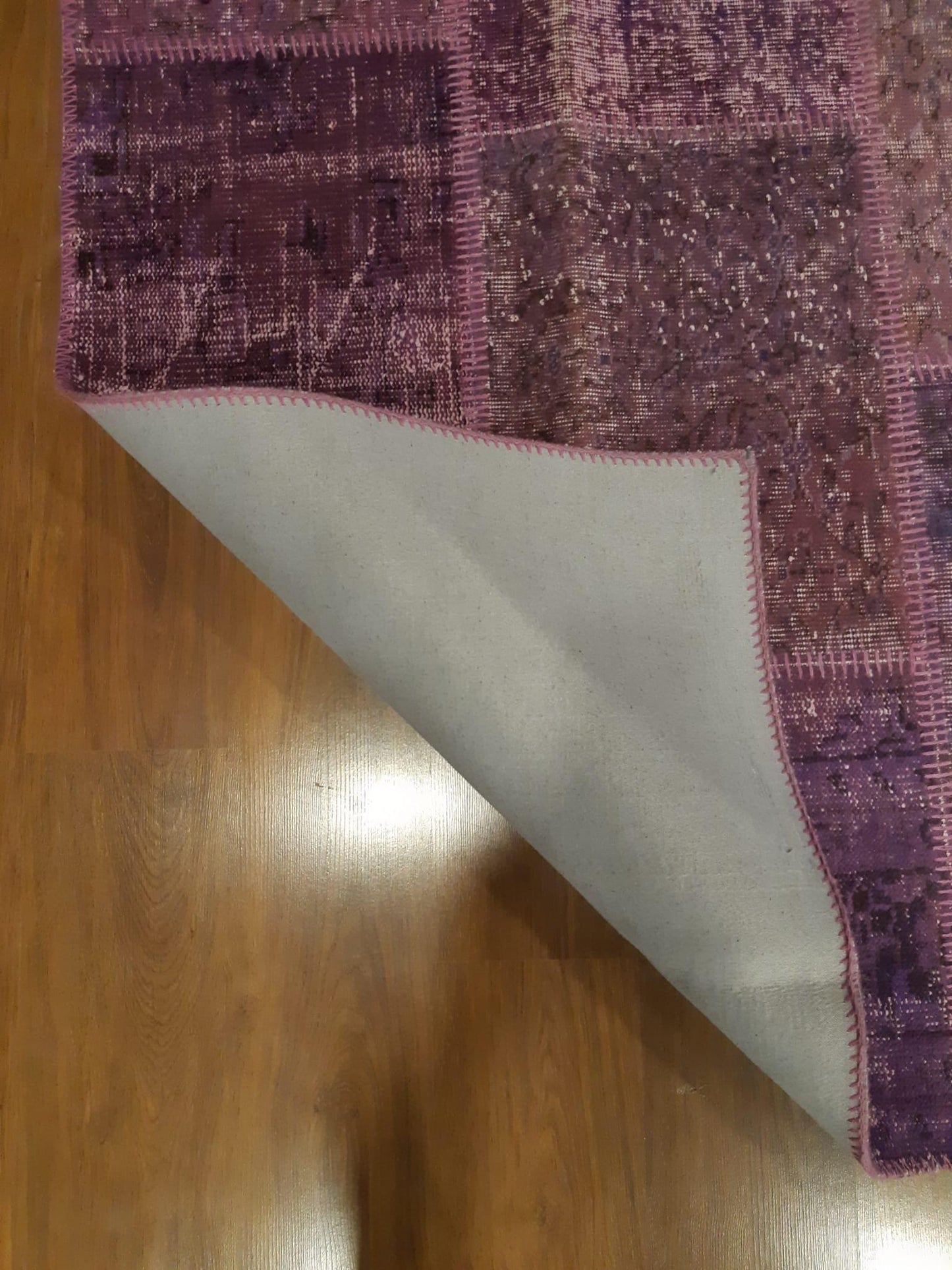 5.6x8, Handmade Wool Turkish Patchwork Rug – Vintage, Bohemian, One-of-a-Kind Area Rug