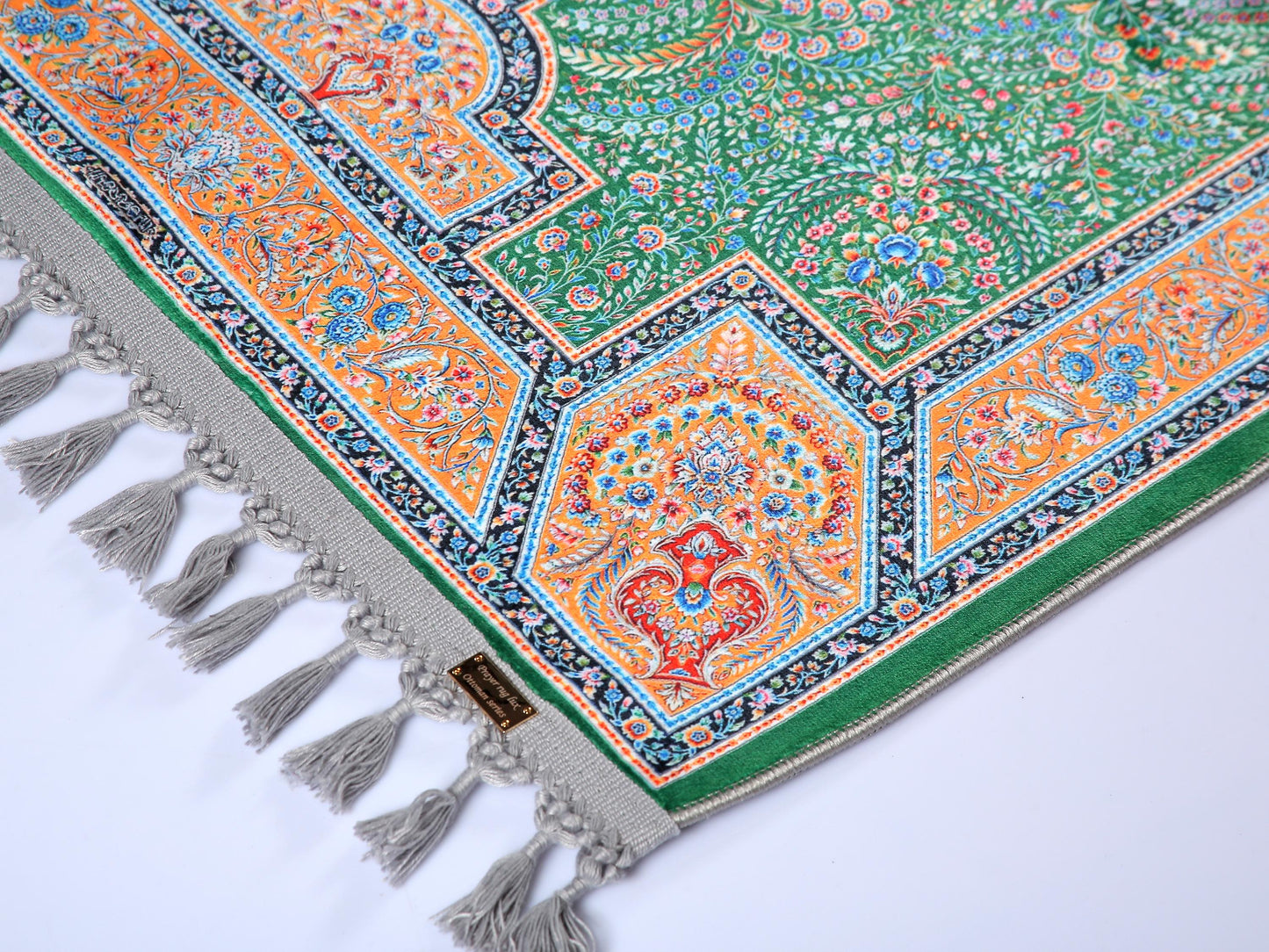 Turkish Prayer Rug, Traditional Ottoman Design, Soft Muslim Prayer Mat