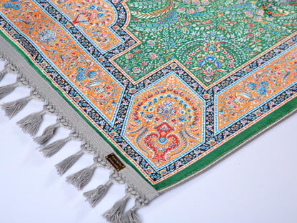 Turkish Prayer Rug, Traditional Ottoman Design, Soft Muslim Prayer Mat