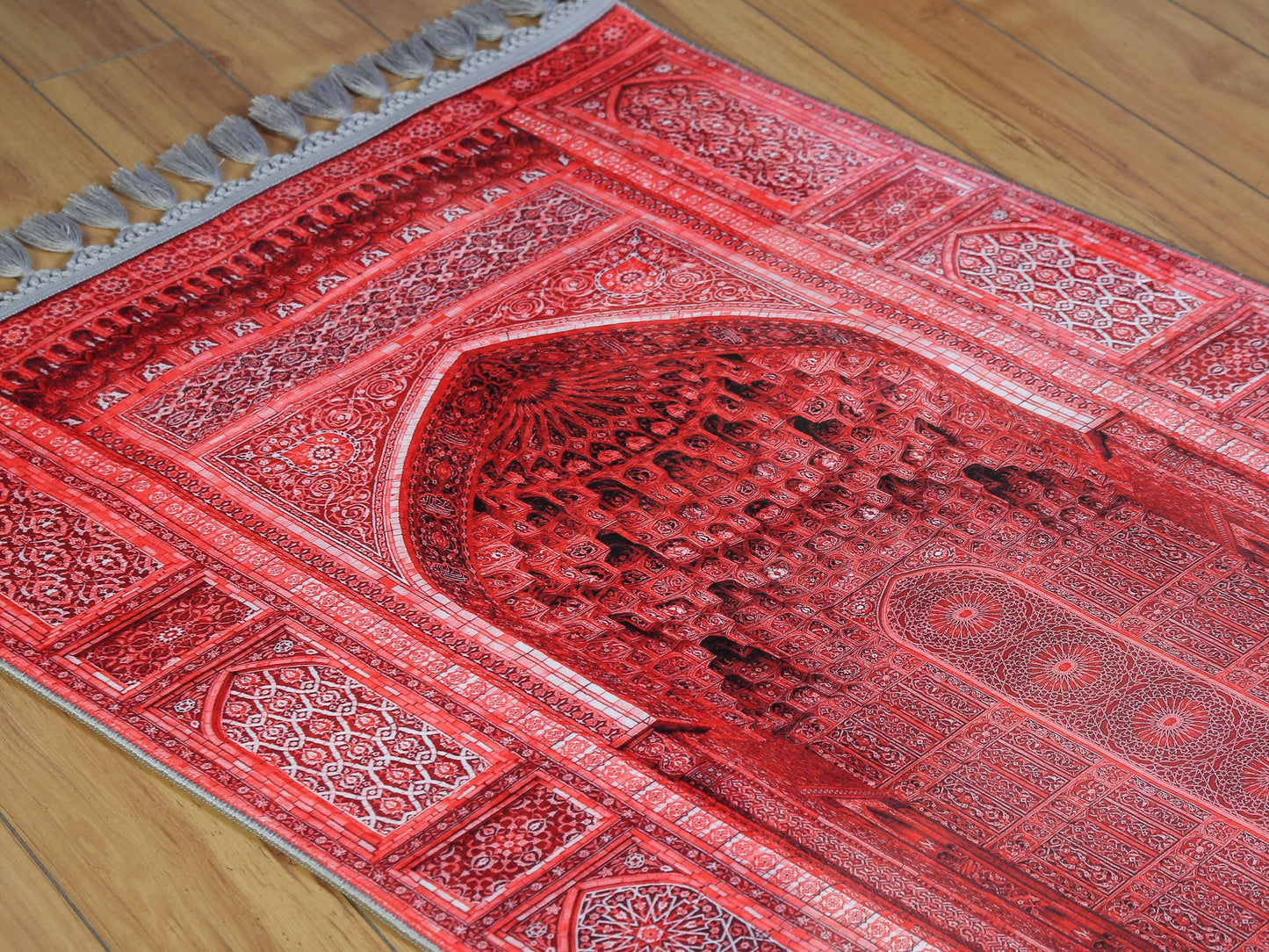 Turkish Prayer Rug, Ottoman Design, Soft Muslim Prayer Mat