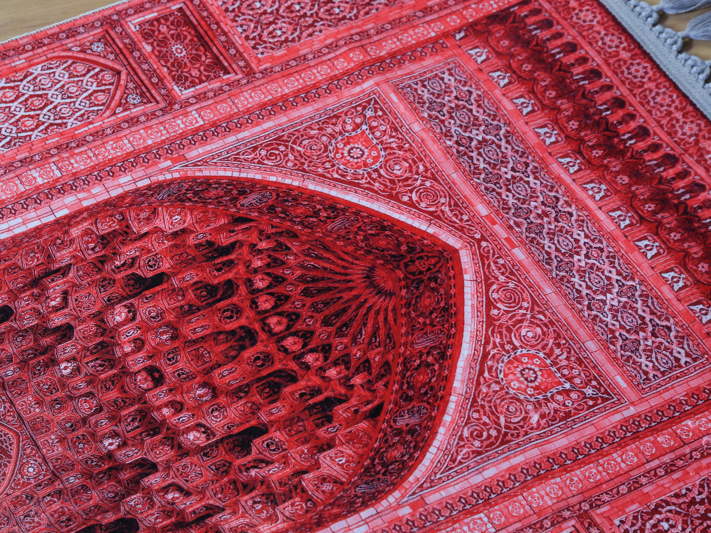 Turkish Prayer Rug, Ottoman Design, Soft Muslim Prayer Mat