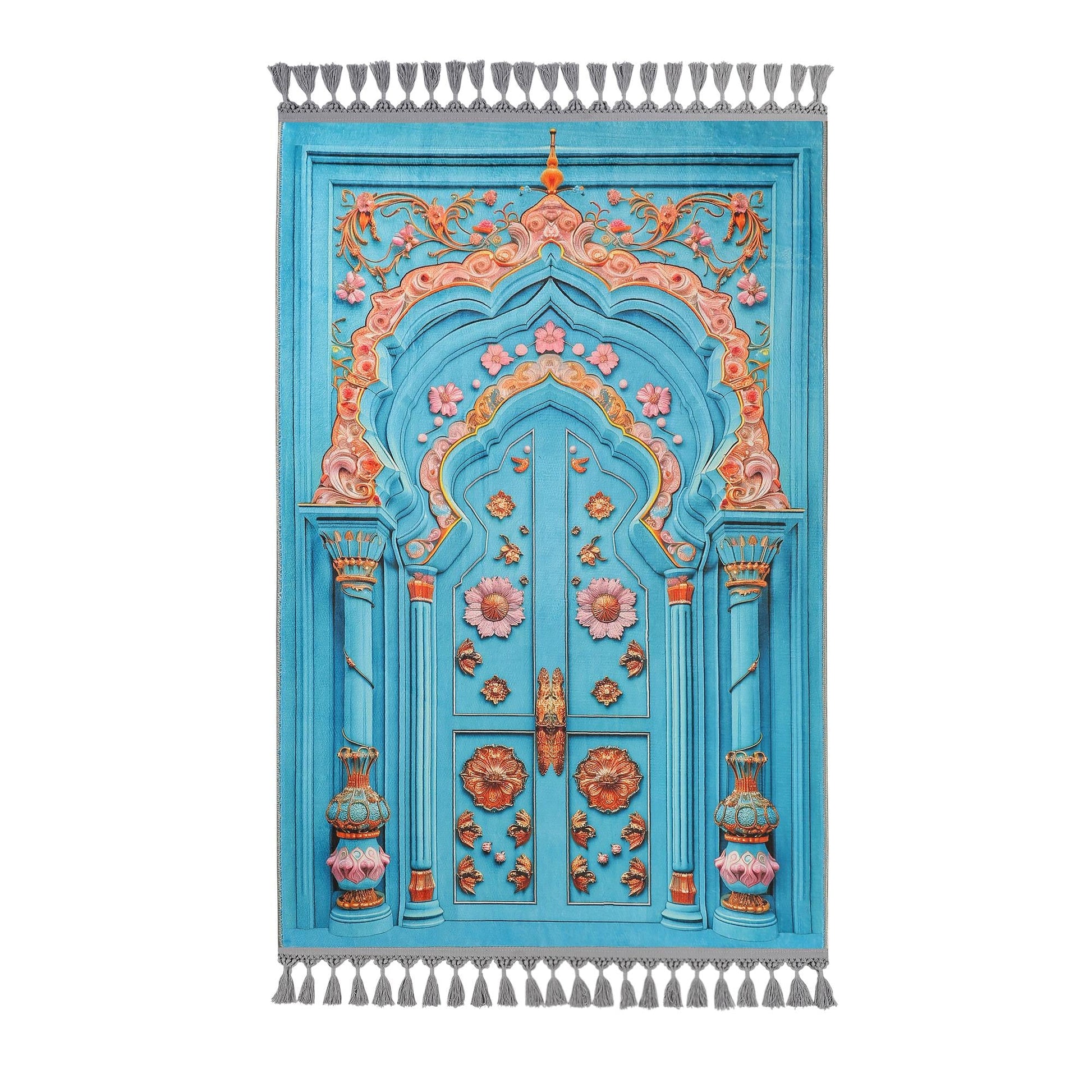 Turkish Prayer Rug, Ottoman Design, Soft Muslim Prayer Mat