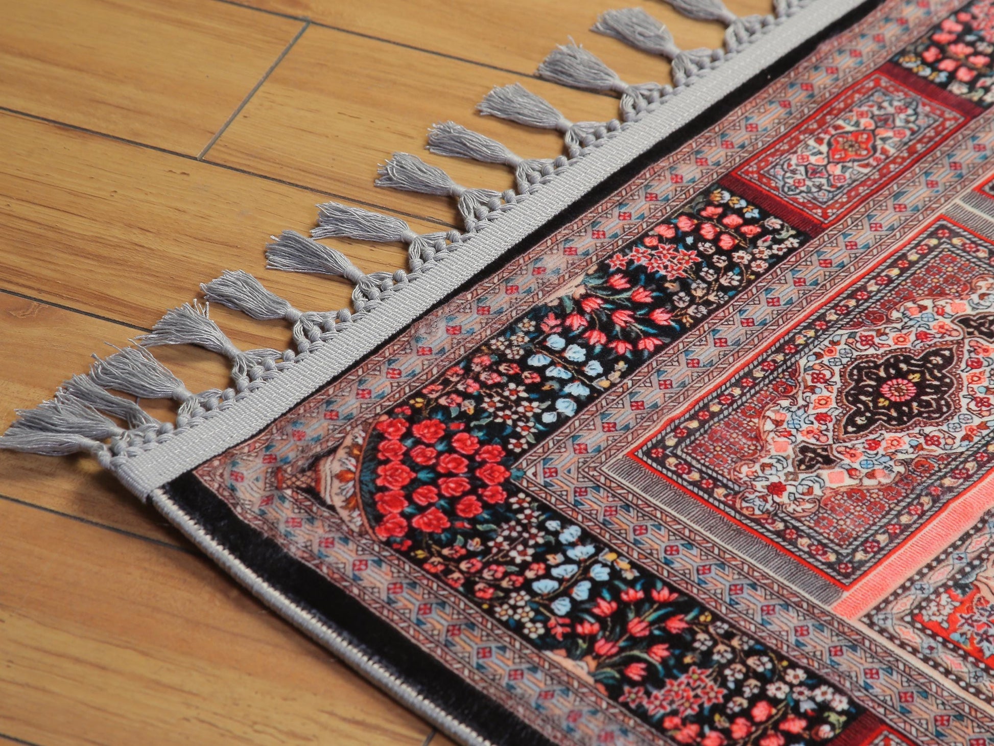 Turkish Prayer Rug, Ottoman Design, Soft Muslim Prayer Mat