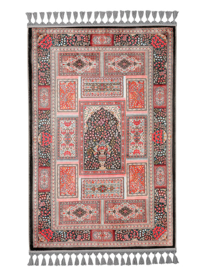 Turkish Prayer Rug, Ottoman Design, Soft Muslim Prayer Mat