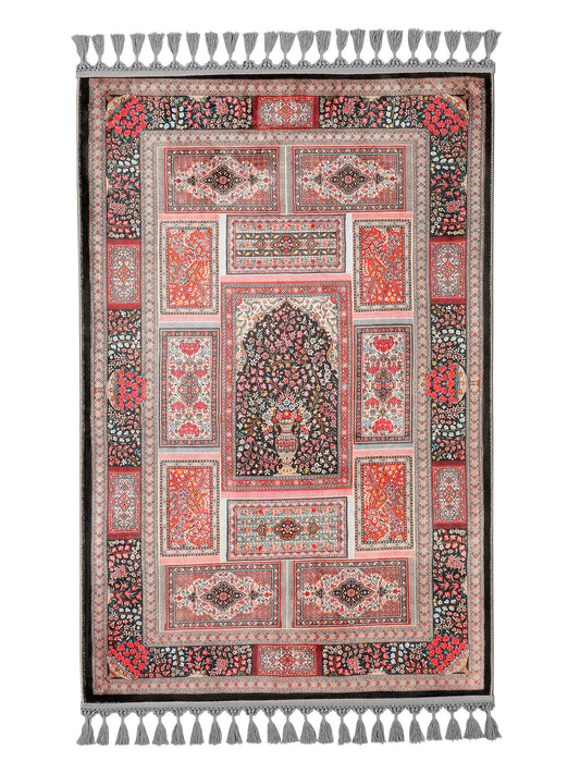 Turkish Prayer Rug, Ottoman Design, Soft Muslim Prayer Mat