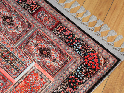 Turkish Prayer Rug, Ottoman Design, Soft Muslim Prayer Mat