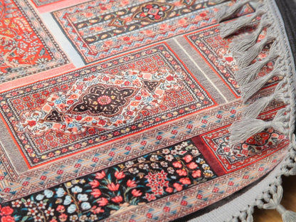 Turkish Prayer Rug, Ottoman Design, Soft Muslim Prayer Mat