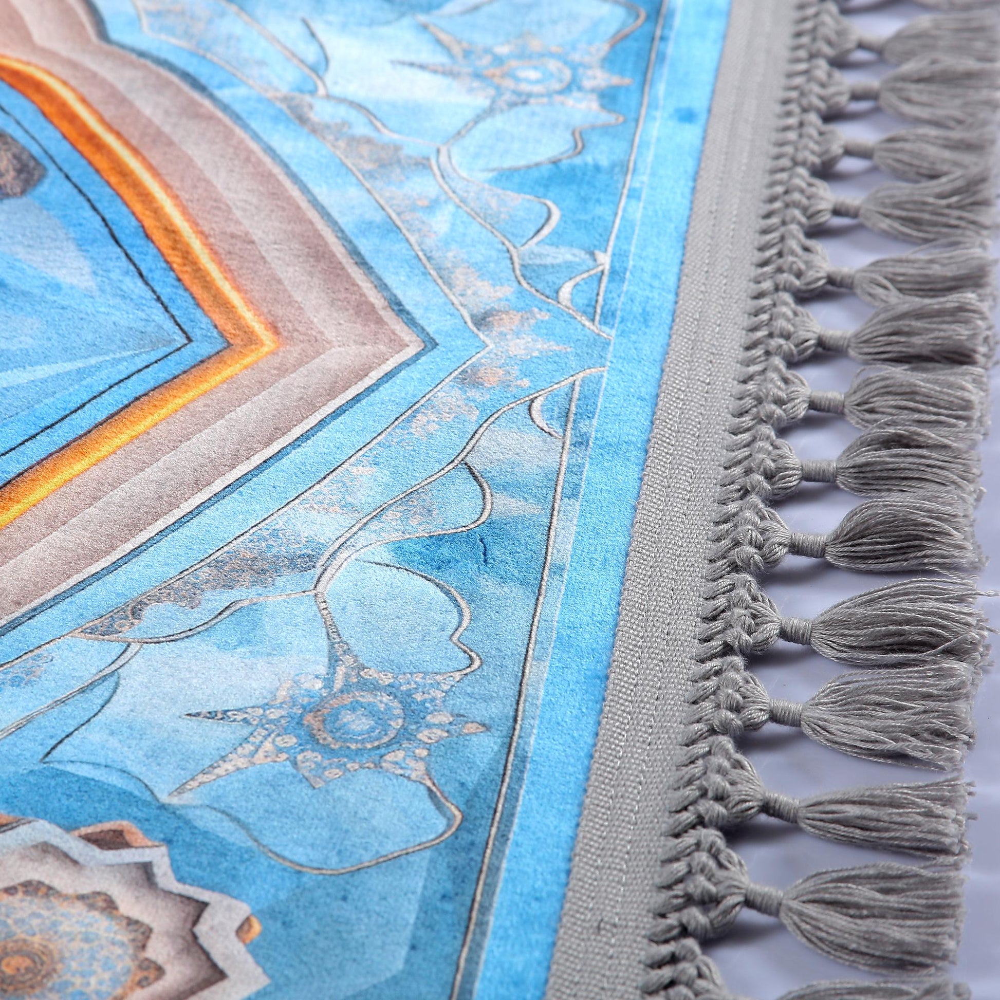 Turkish Prayer Rug, Soft Muslim Prayer Mat, Ottoman Design