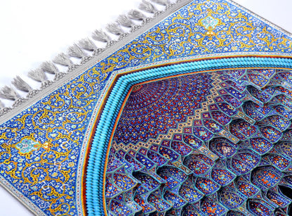 Turkish Prayer Rug, Ottoman Design Muslim Prayer Mat