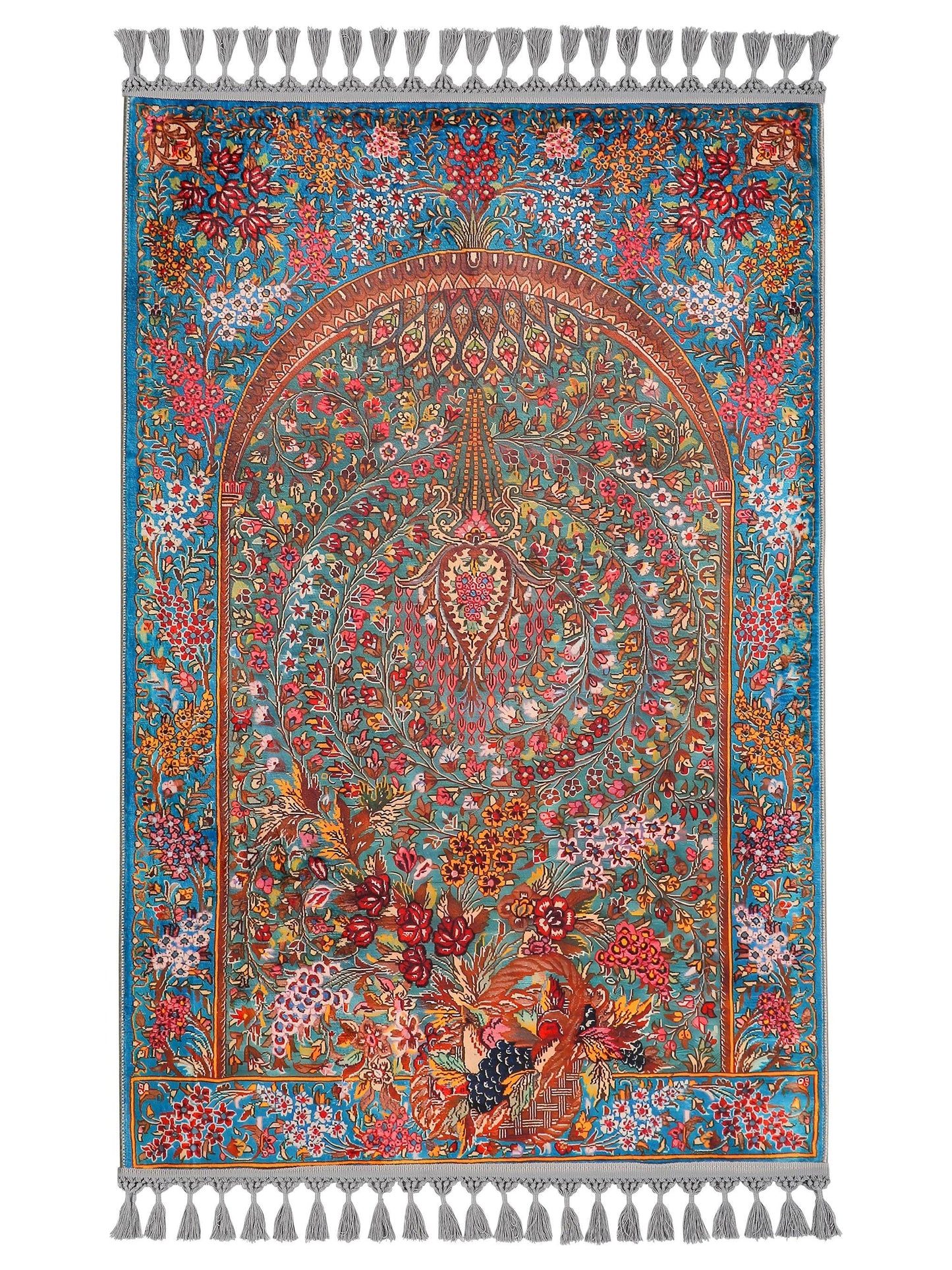 Turkish Prayer Rug, Ottoman Design, Soft Muslim Prayer Mat
