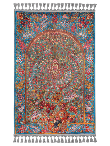 Turkish Prayer Rug, Ottoman Design, Soft Muslim Prayer Mat