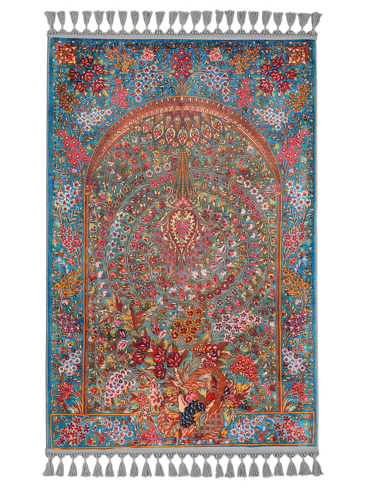 Turkish Prayer Rug, Ottoman Design, Soft Muslim Prayer Mat