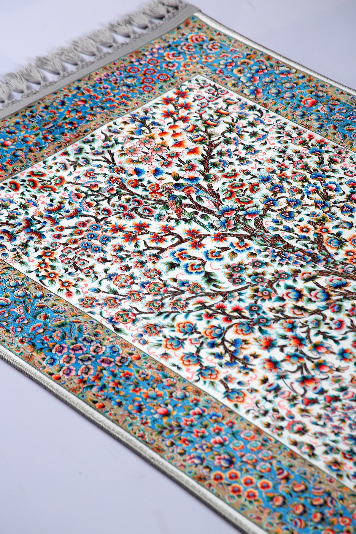 Turkish Prayer Rug, Ottoman Design, Soft Muslim Prayer Mat