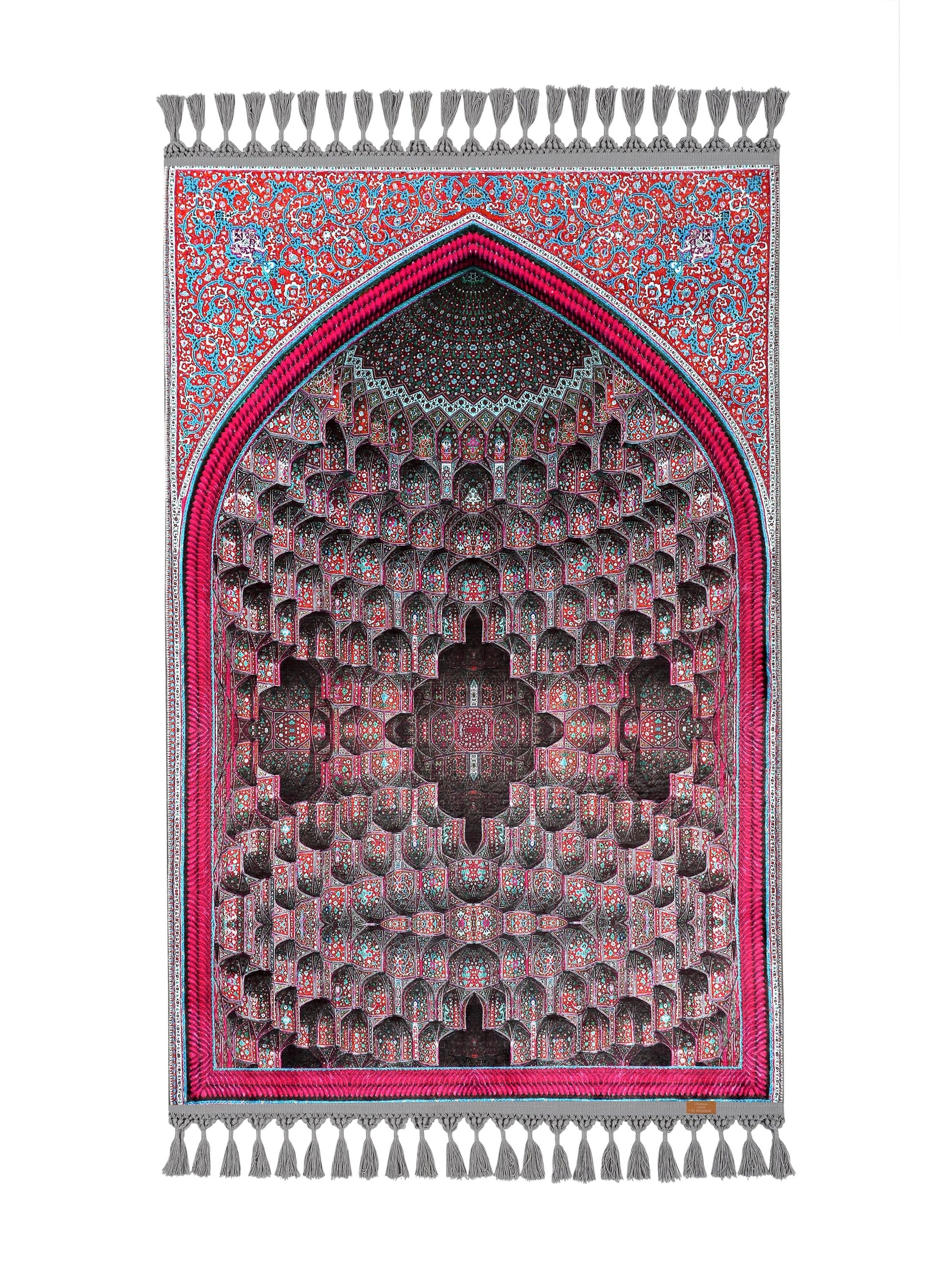 Turkish Prayer Rug, Ottoman Design, Soft Muslim Prayer Mat