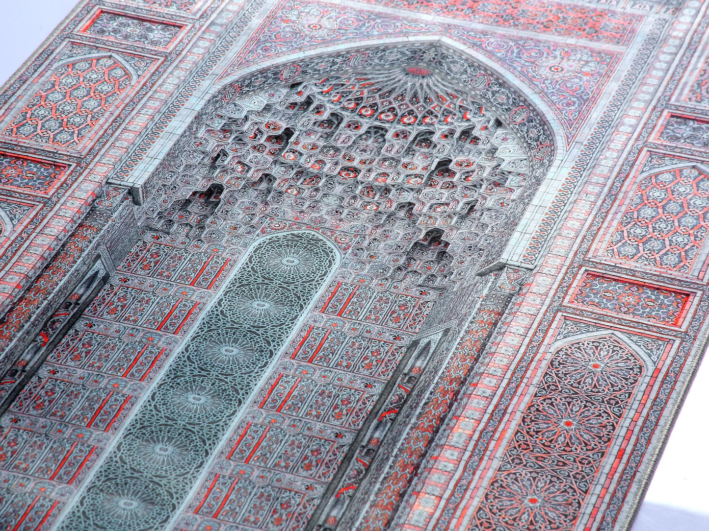 Turkish Prayer Rug, Ottoman Design, Soft Muslim Prayer Mat