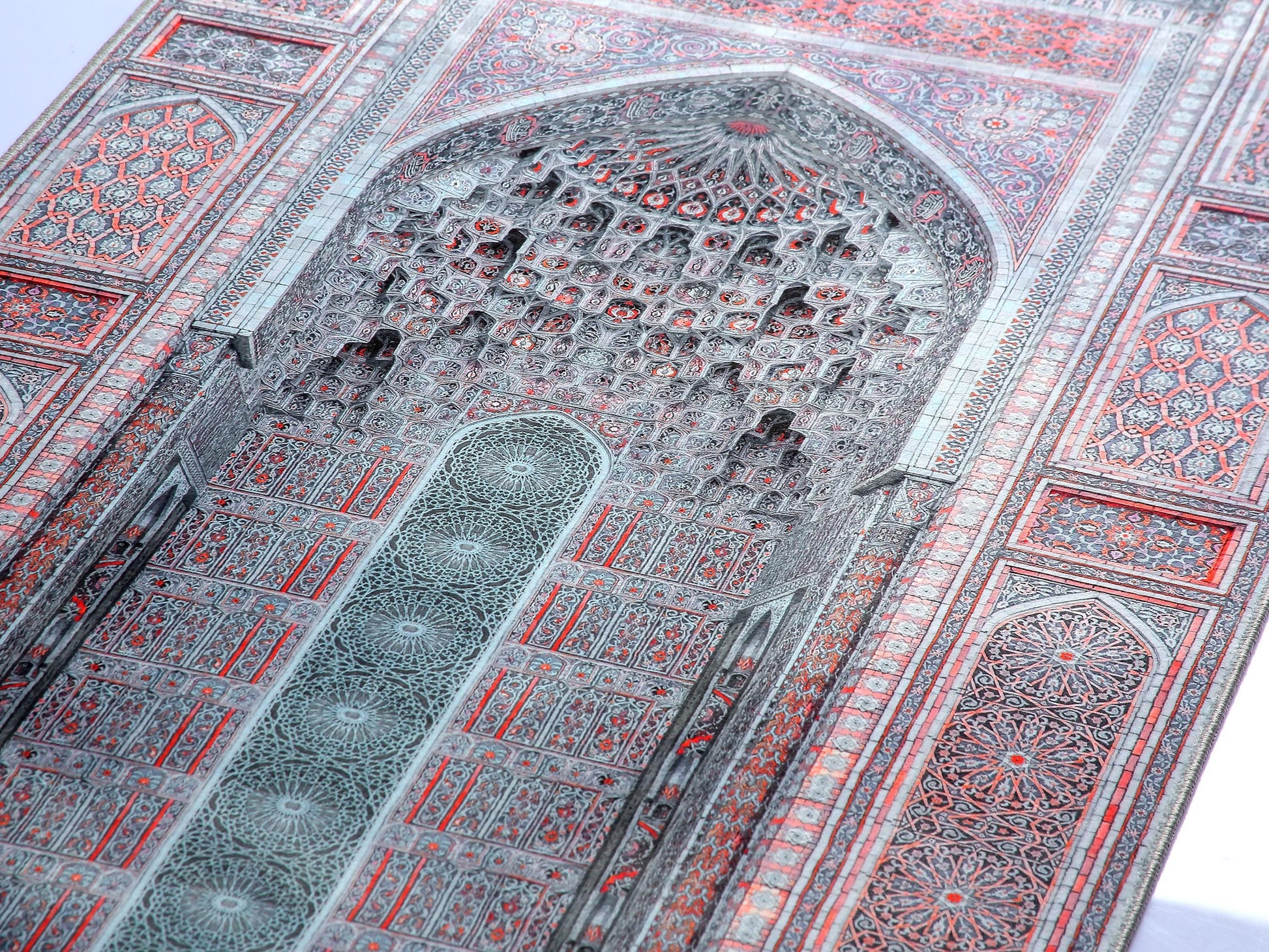 Turkish Prayer Rug, Ottoman Design, Soft Muslim Prayer Mat