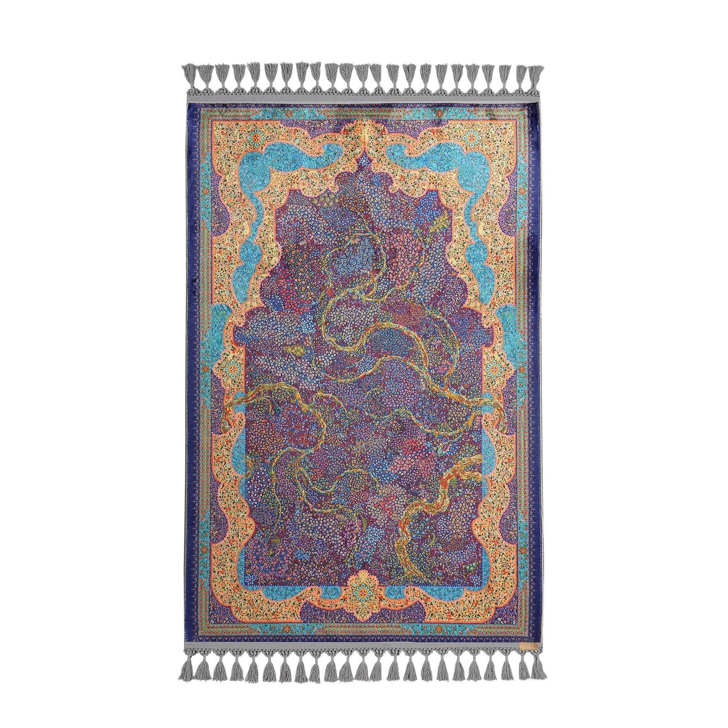 Turkish Prayer Rug, Ottoman Design, Soft Muslim Prayer Mat