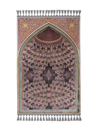 Turkish Prayer Rug, Ottoman Design, Soft Muslim Prayer Mat