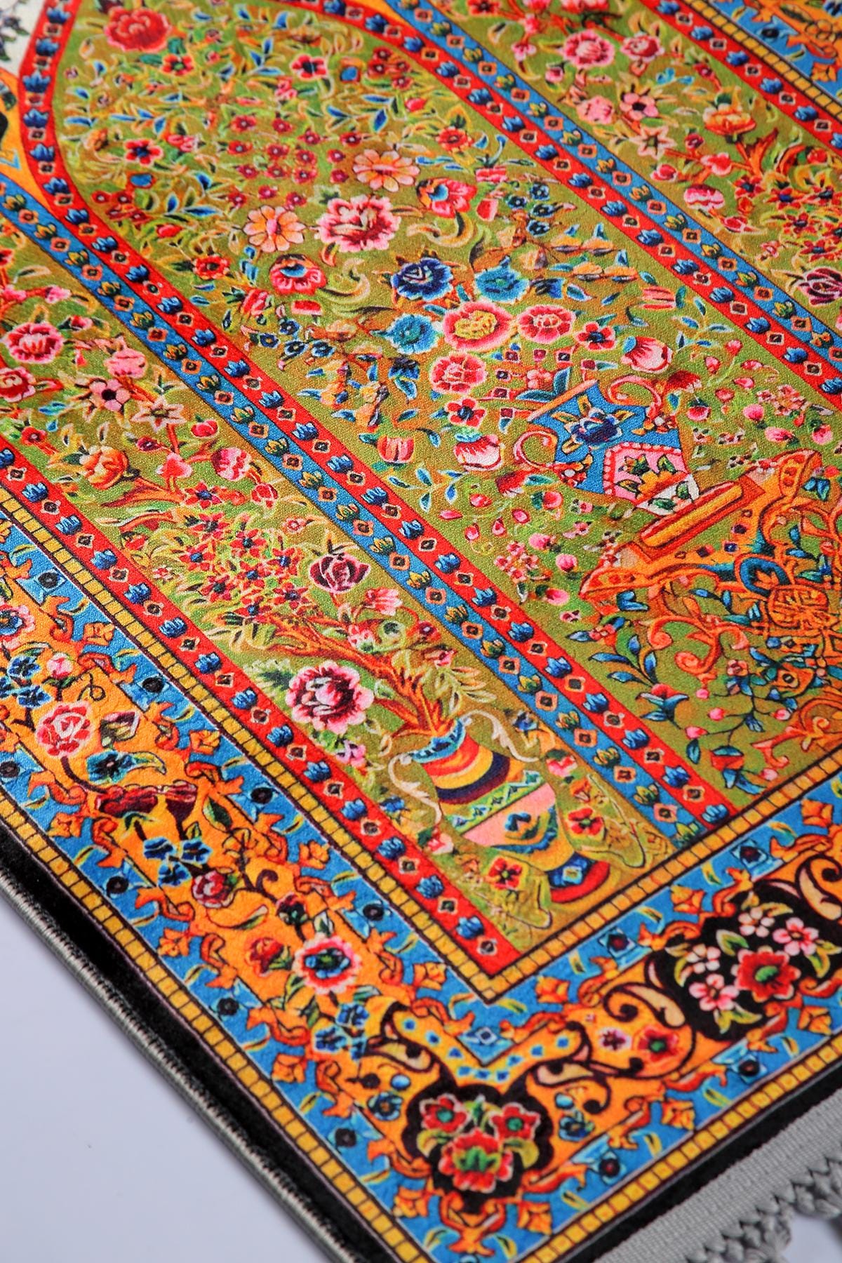 Turkish Prayer Rug, Traditional Ottoman Design, Muslim Prayer Mat