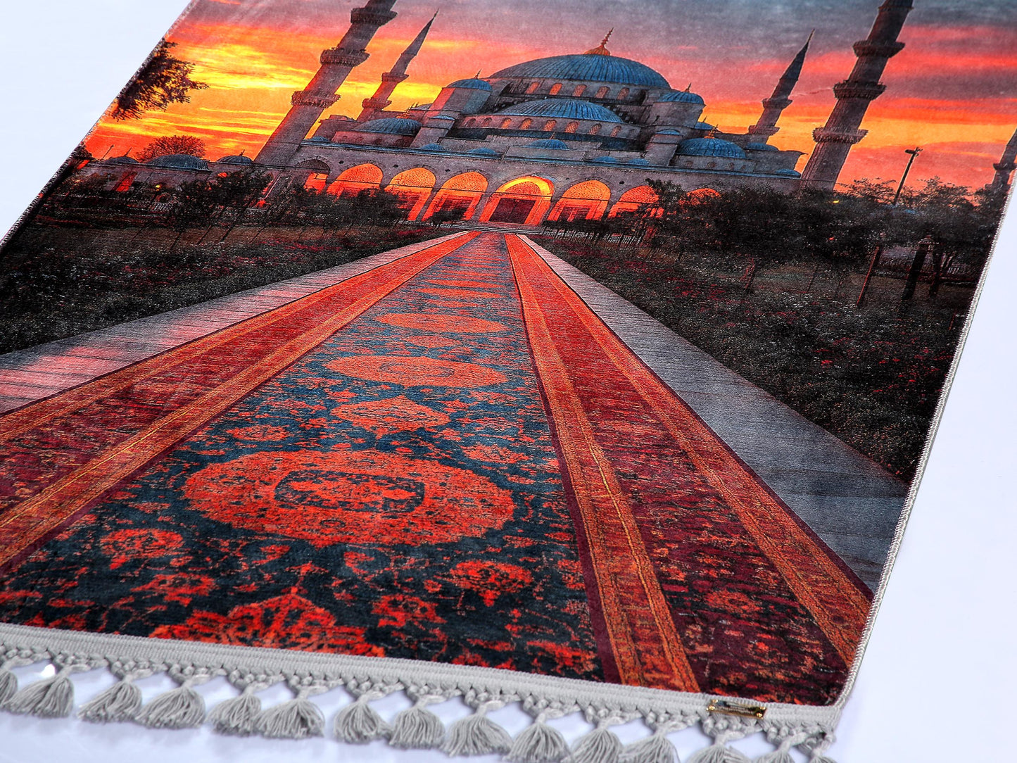 Turkish Prayer Rug, Ottoman Design Muslim Prayer Mat