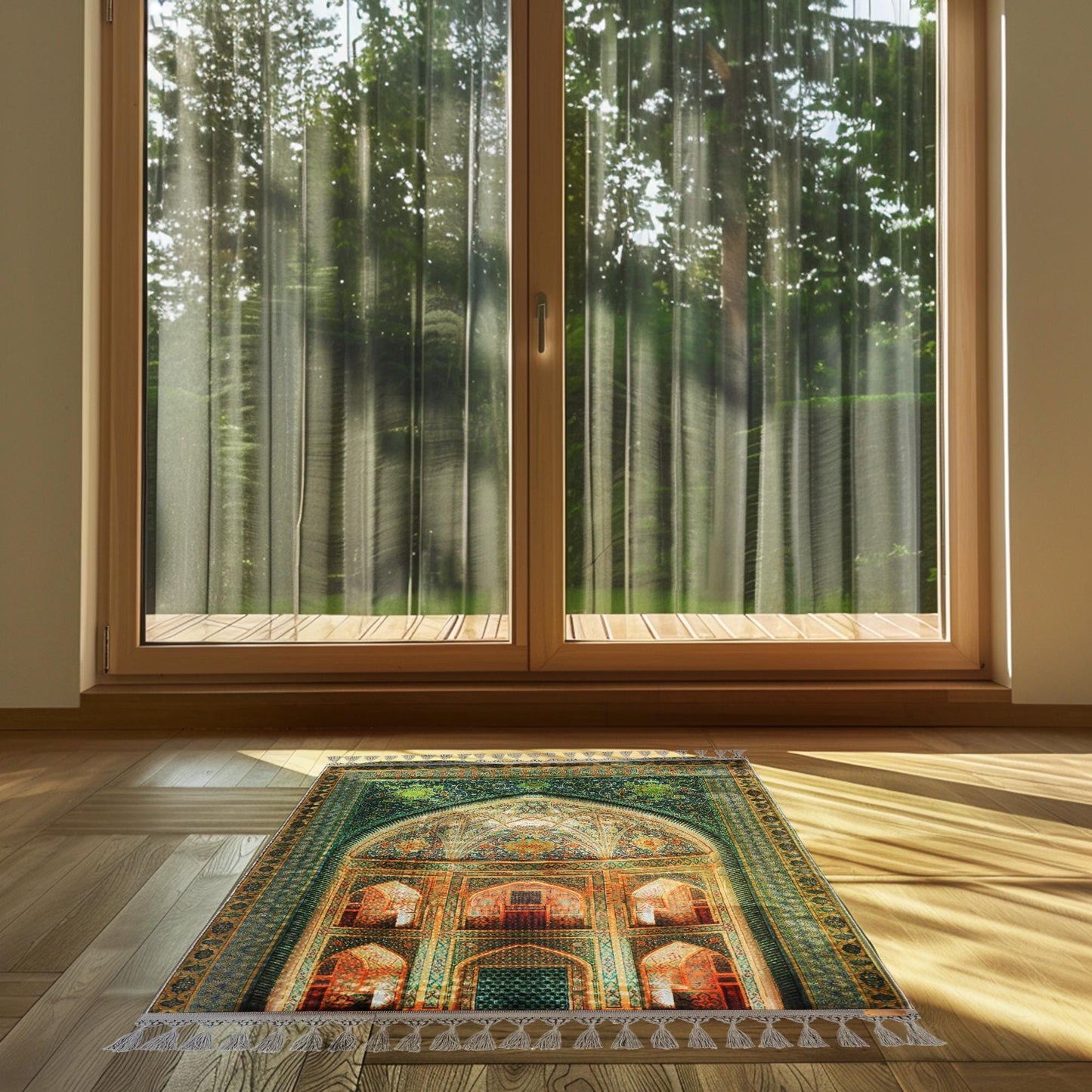 Turkish Prayer Rug, Ottoman Design, Soft Muslim Prayer Mat