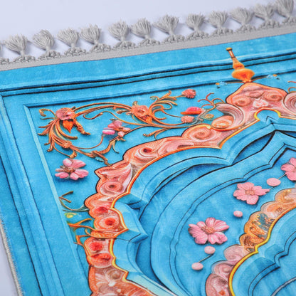 Turkish Prayer Rug, Ottoman Design, Muslim Prayer Mat