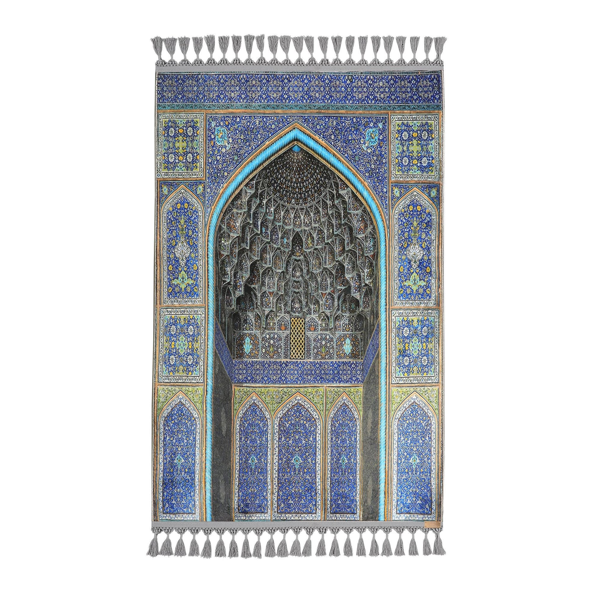 Turkish Prayer Rug, Ottoman Design, Soft Muslim Prayer Mat