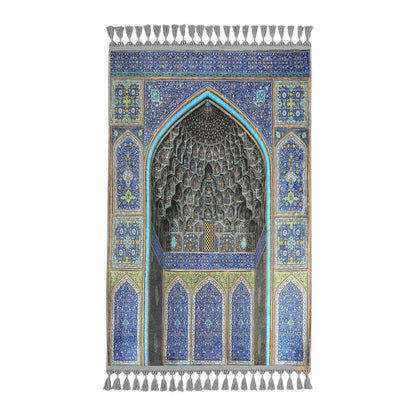 Turkish Prayer Rug, Ottoman Design, Soft Muslim Prayer Mat