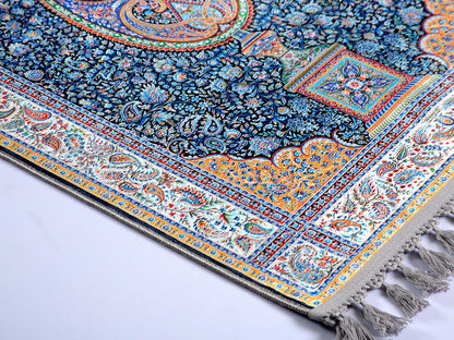 Turkish Prayer Rug, Ottoman Design, Soft Muslim Prayer Mat