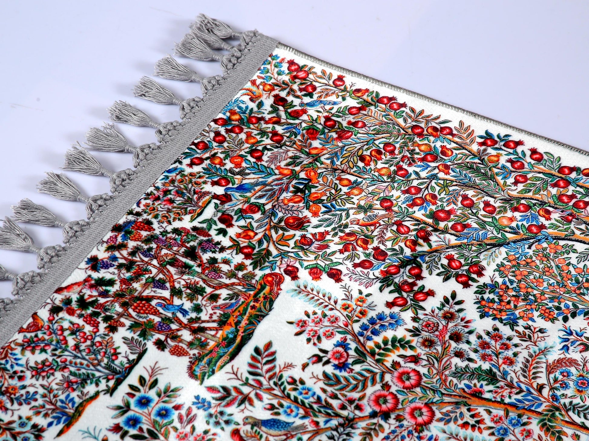 Turkish Prayer Rug, Ottoman Design, Soft Muslim Prayer Mat with Fringes