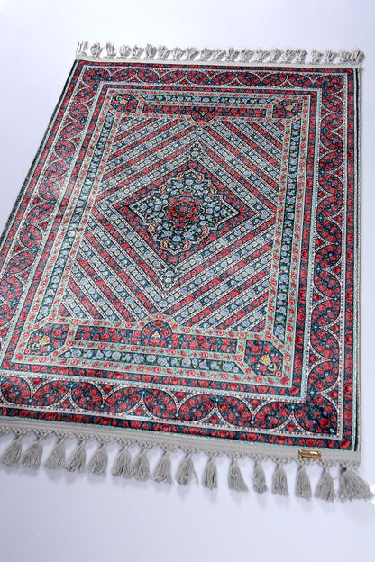 Turkish Prayer Rug, Ottoman Design, Soft Muslim Prayer Mat
