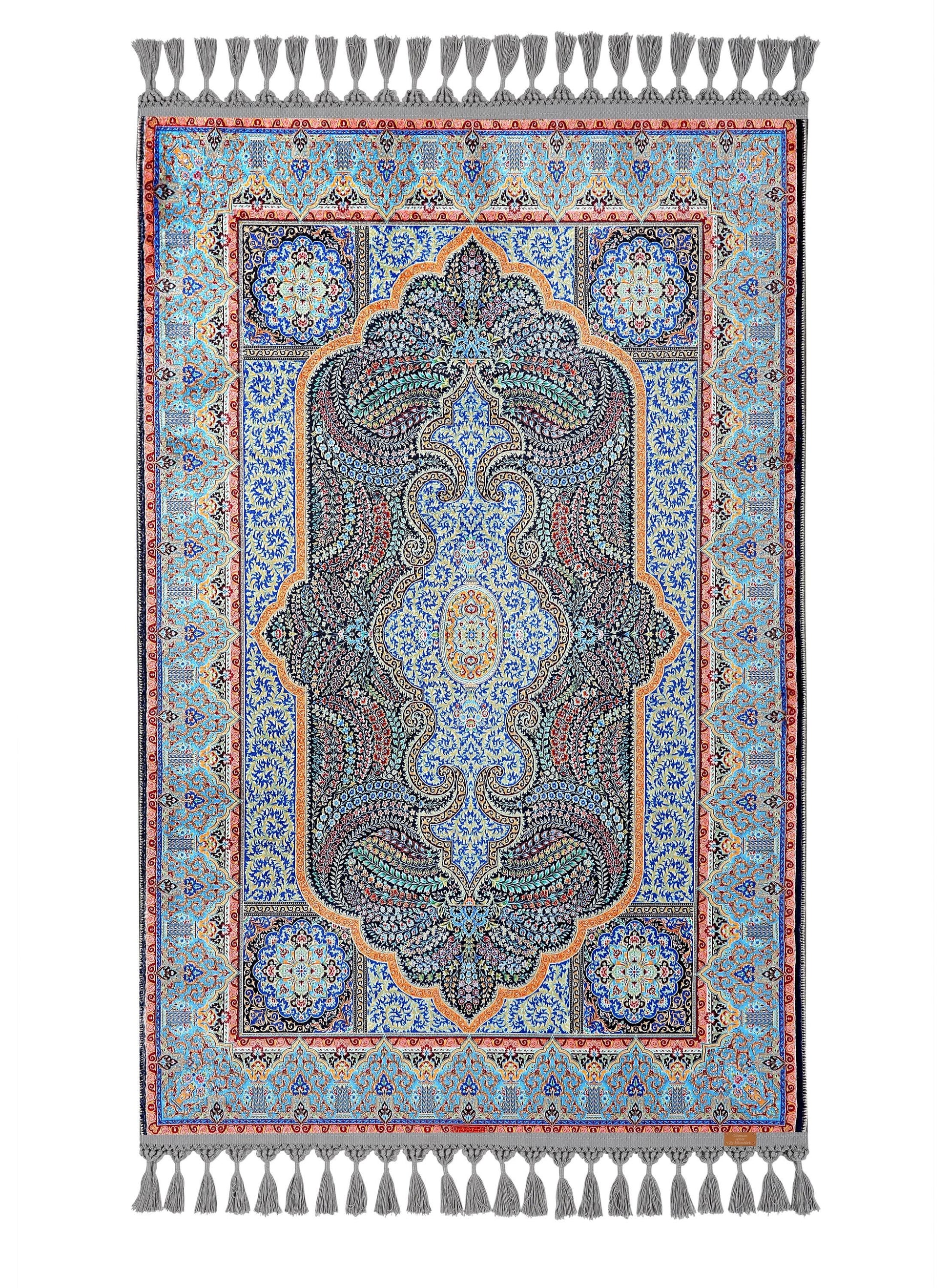 Turkish Prayer Rug, Ottoman Design, Soft Muslim Prayer Mat