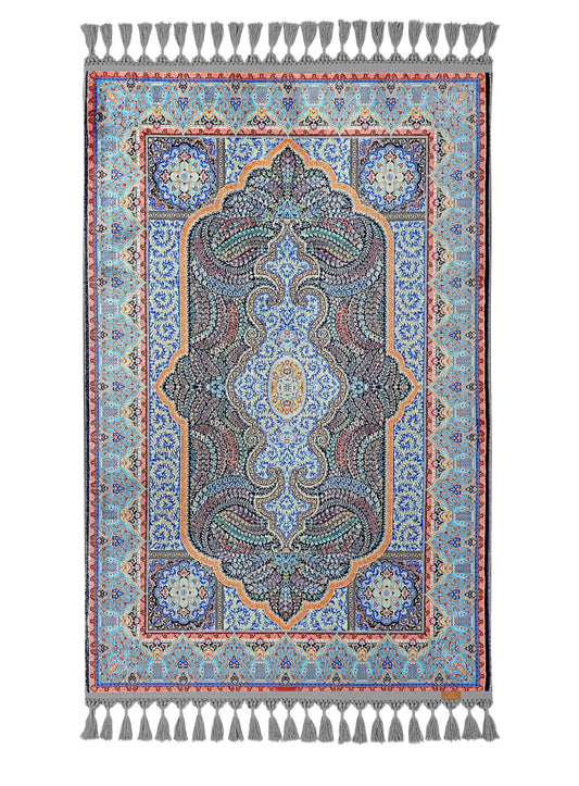 Turkish Prayer Rug, Ottoman Design, Soft Muslim Prayer Mat